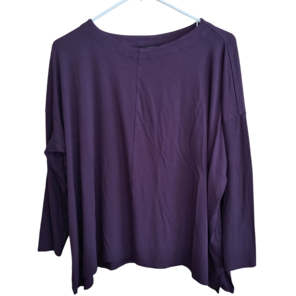 J.Jill Wearever Collection Plum Colored Long Sleeve Tunic Size M Petite